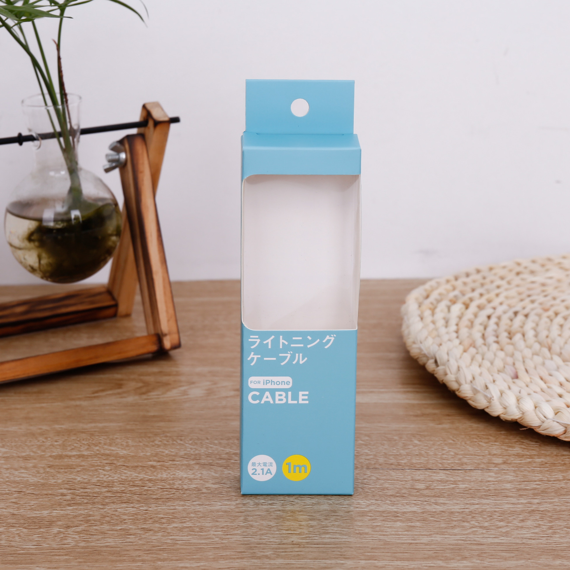 厂家白卡纸盒批发彩色印刷开窗数据线盒子通用手机壳包装盒印logo