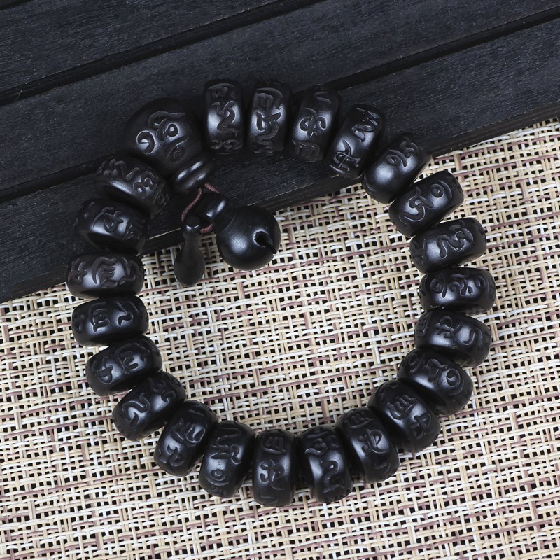 Nuovo Qiyi Stile Etnico Naturale Fulmine Data Legno Buddha Braccialetti con perline Braccialetti con perline Buddha all'ingrosso Aliexpress Artigianato in legno_voghion.com