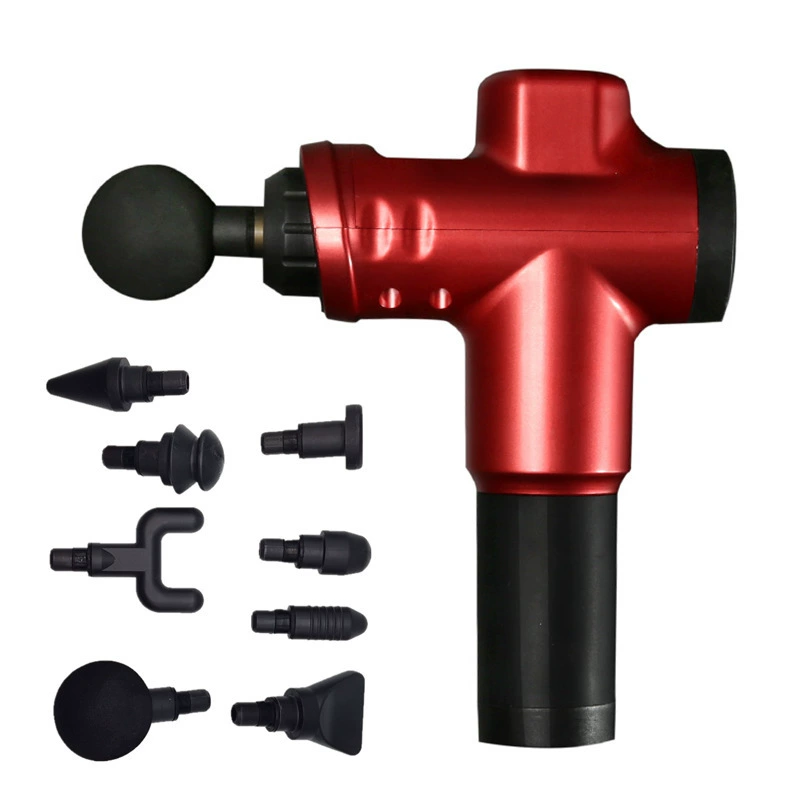 С 8 массажными головками фасциальный пистолет ударное устройство для расслабления мышц сухожильный массаж захват маска для шеи ударный пистолет завод теперь доступен