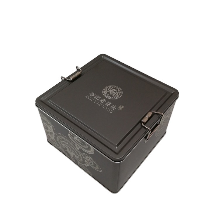 马口铁灵芝高丽孢子粉 方形包装铁盒 林红参礼品粉烘焙食品