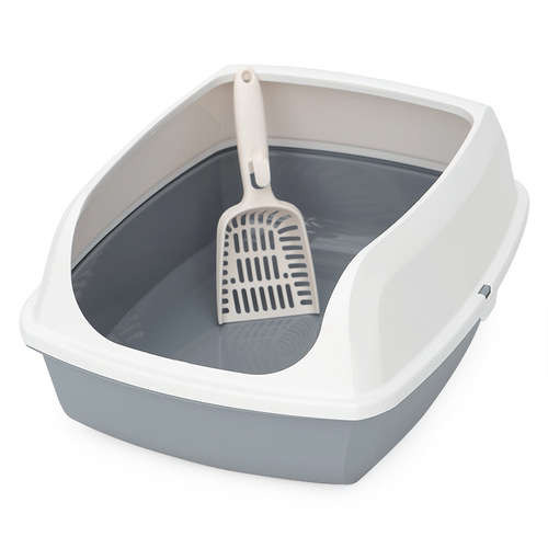 Cat litter box, cat toilet, large and small, deodorizing and splash-proof kitten litter box, semi-enclosed cat litter box