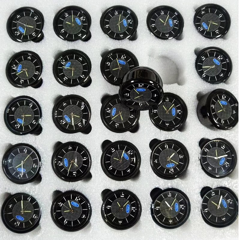 厂家供应车载钟表内饰摆座石英钟表表头夜光车载手表摩托车时钟|ms