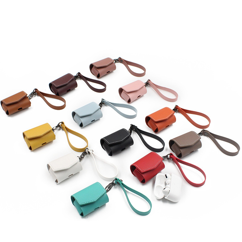 多个颜色现货 时尚韩版皮套airpods pro保护套 适用三代蓝牙耳机