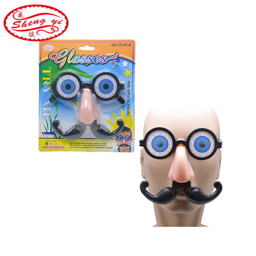 Halloween birthday party eyeball beard glasses eyeball glasses fake nose beard glasses decoration props