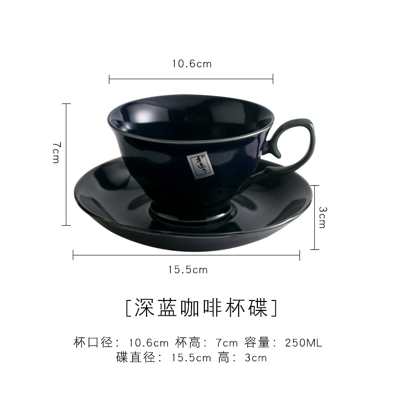 Taza de café de cerámica de estilo europeo y platillo traje hogar Luz lujo té de la tarde taza de café al por mayor pareja regalo taza de café y platillo