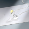 Necklace, airplane, small design brand chain for key bag , new collection, South Korea, Korean style