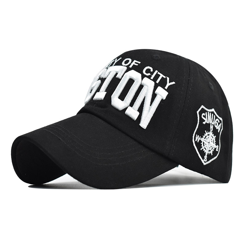 Nuevo sombrero transfronterizo gorra de béisbol Boston bordado de letras grandes gorra de pico 3D clásico gorra de bordado tridimensional