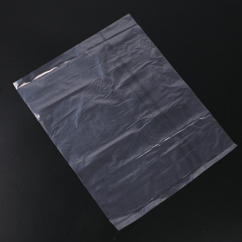 En stock PE bolsillo plano bolsa de embalaje de plástico transparente de alta presión forro interior a prueba de humedad bolsa inferior cuadrada PE bolsa