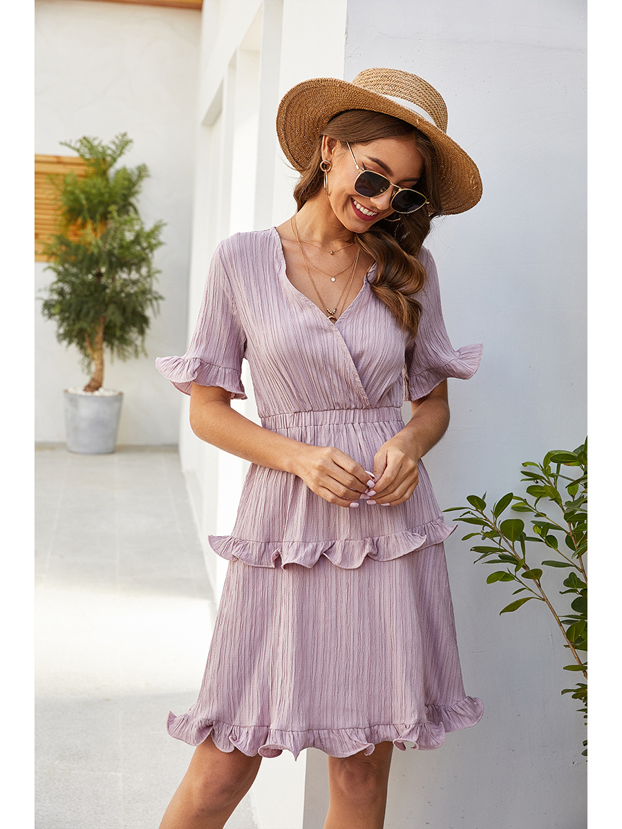 spring and summer women's cake fold dress NSAL2913