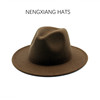 Autumn and winter hair hat, British scenery, jazz hat, big hooded hat, me hat Wool fedoras jazz hat