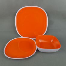 符合SGS FDA 欧盟要求的A5美耐皿仿瓷双色餐具  可洗碗机使用餐具