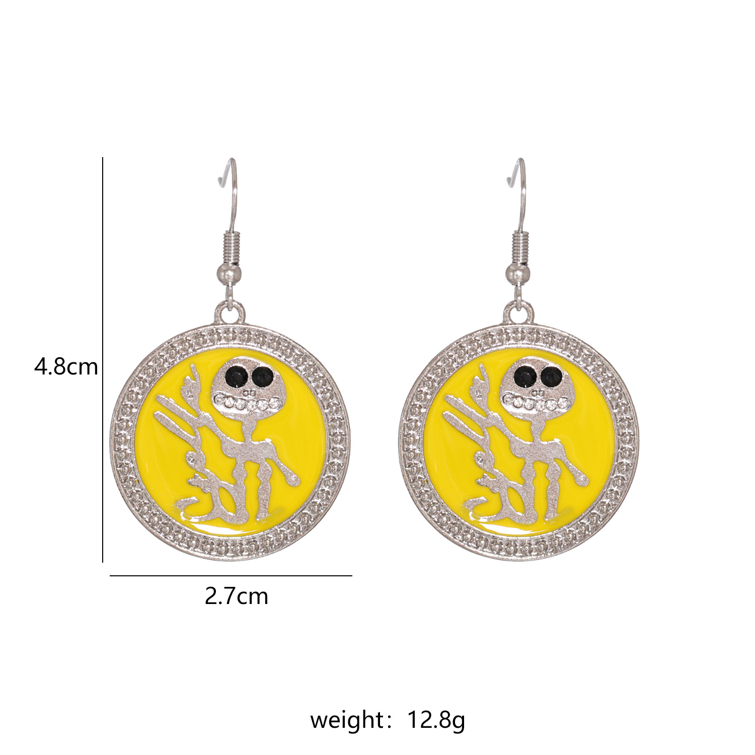 Creative Fashion Halloween Skull Alloy Earrings display picture 1