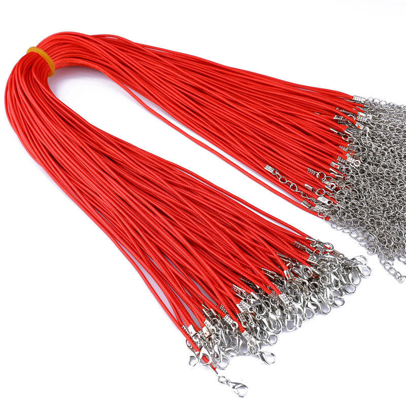 220g Weight Rope Jewelry Making Type 45+5cm Jewelry Making Size DIY Jewelry Accessories Classification 100 PCS/Package Quantity Wax rope Material Solid Color Pattern Plating Design Retro Style 100 PCS/Package 45+5cm Wax Rope Solid Color Rope 1