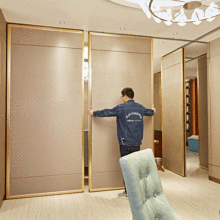 移动隔断墙屏风折叠门酒店饭店包房活动隔断墙推拉伸缩隔音吊趟门