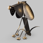 北欧美式复古创意招财狗摆件办公室酒柜客厅装饰品摆设工艺品礼物