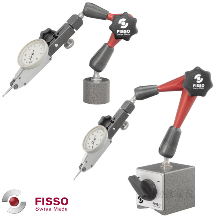 FISSO磁力表座XS-13F系列XS13.30百分表座S-20F+M货号S 20.50表杆
