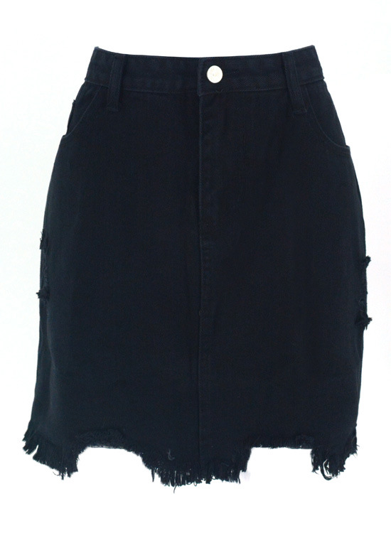 plus size fashion irregular denim skirt  NSSY21302