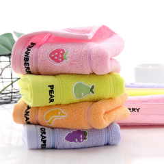 廠家批發兒童純棉毛巾家用可愛刺繡卡通童巾嬰幼兒童洗臉面巾批發