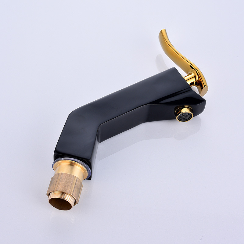 Factory direct sales of European-style matte colored washbasins, hot and cold mixed faucets, thickened all-copper main body bathroom cabinet faucets undefined