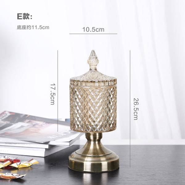 European -style luxury crystal glass sugar tank storage tank candy…
