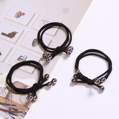 Korean Version Elastic Hair Tie, 3-in-1 Knot Hairband, Black Hair Accessory with Knot Bow