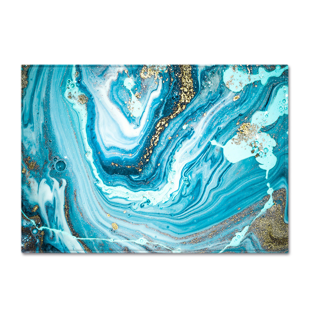 北欧简约风仿真大理石纹客厅地毯跨境新款水晶绒ins地垫酒店装饰