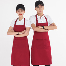 围裙定制LOGO印字女时尚家用厨房烘焙美甲奶茶店工作服务员男围腰