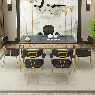 Tea tables and chairs combination Modern simplicity Kung Fu tea table household Tea table Office natural Marble Make tea