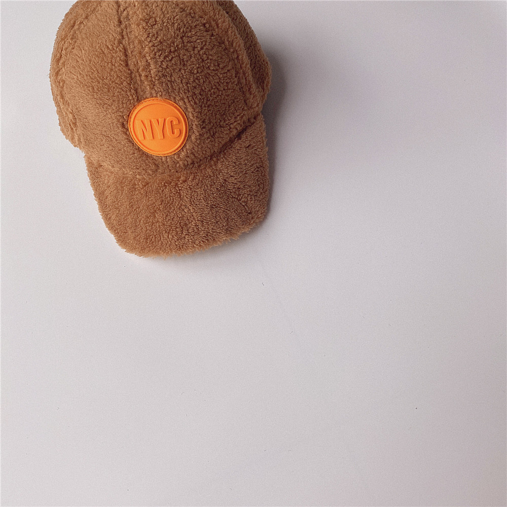 Children's Fleece Solid Color Baseball Cap display picture 5