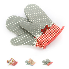 Butterfly Style Manufacturer Wholesale Baking Heat-resistant Microwave Oven Gloves with Non-slip, Thickened and Extended
