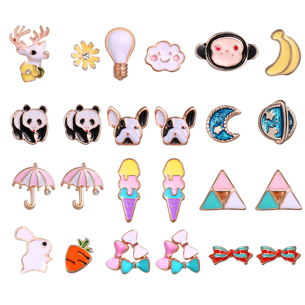 New Fashion Animal Cartoon Earrings Creative Retro Cute Sweet Fruit Earrings display picture 14