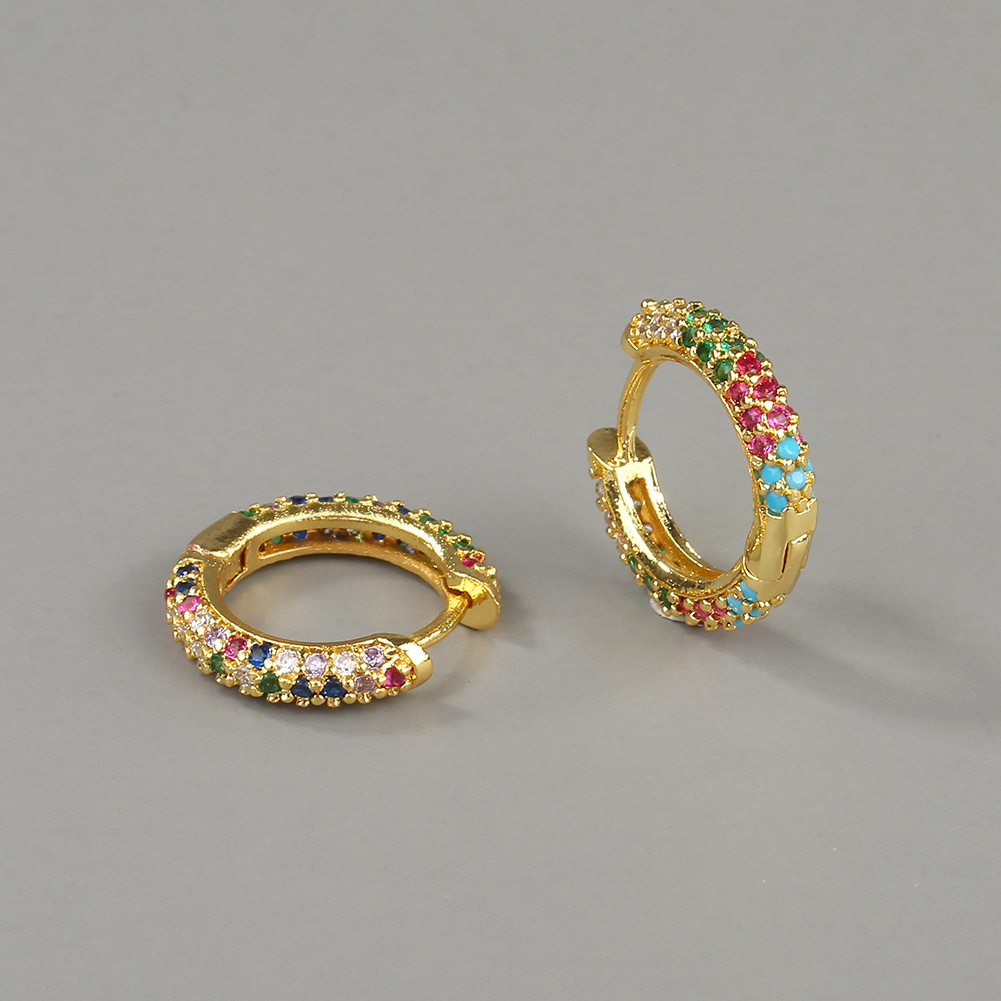 fashionable creative copper earrings with zircon