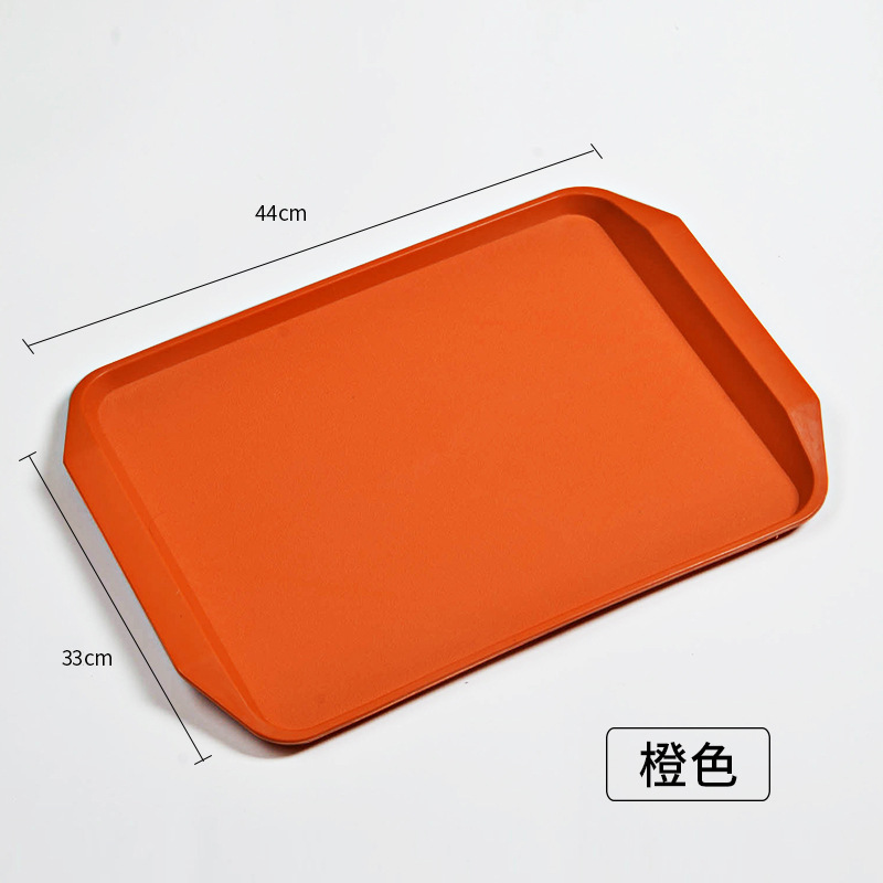 Bandeja de plástico PP rectangular antideslizante taza de té placa cantina comida rápida restaurante placa comercial hogar vajilla al por mayor