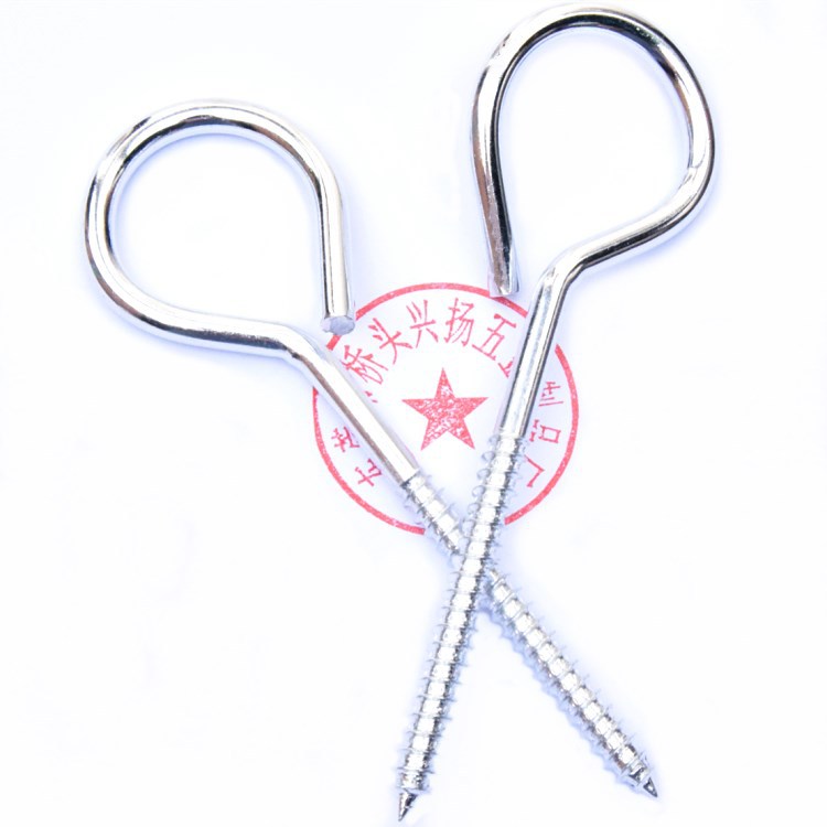 异形9字翘口吊钩螺钉5.2*55*121mm猪尾钩木螺丝厂家生产弯钩螺丝