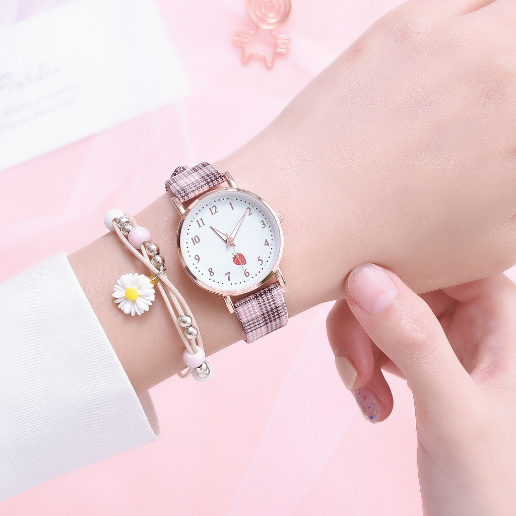 Casual Plaid Buckle Quartz Women's Watches display picture 8