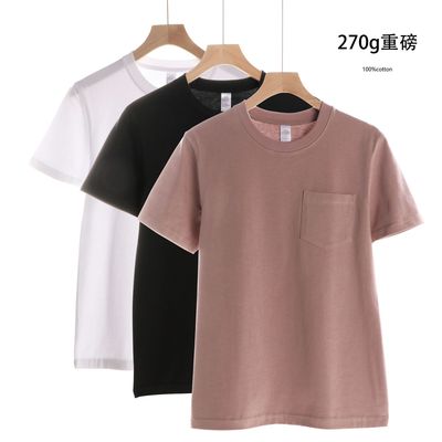 2020 summer Best Sellers Trend Europe and America solar system Khaki Heavy Solid T-shirts leisure time Short sleeved man Direct selling