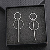 Magazine, earrings, hypoallergenic silver needle, pendant, European style, simple and elegant design