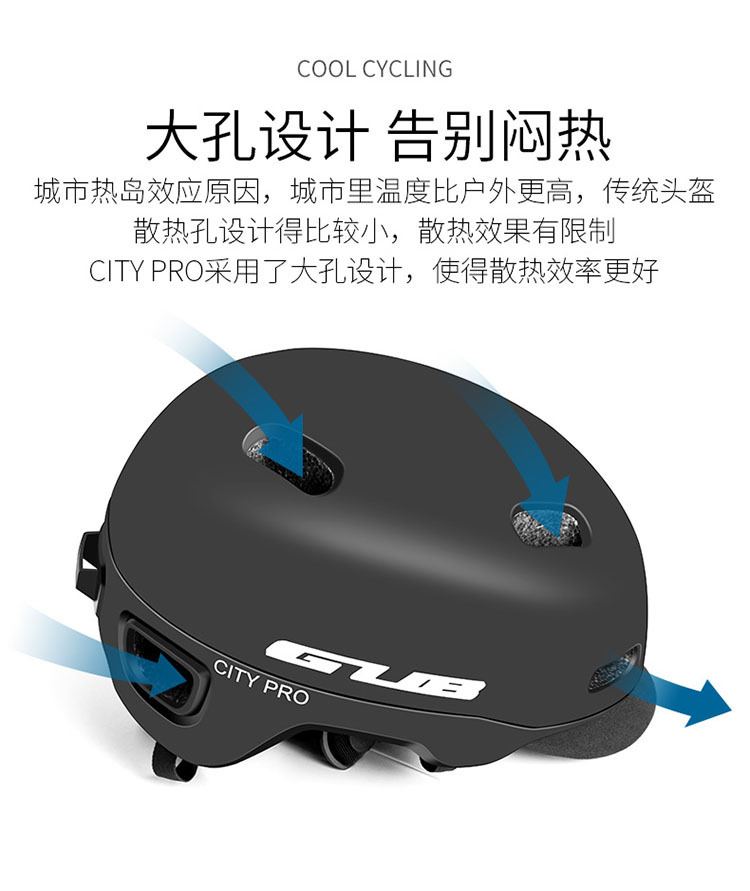 GUB CITY PRO 头盔城市通勤骑行头盔男女电动电瓶自行车安全帽子夏季摩托车头盔