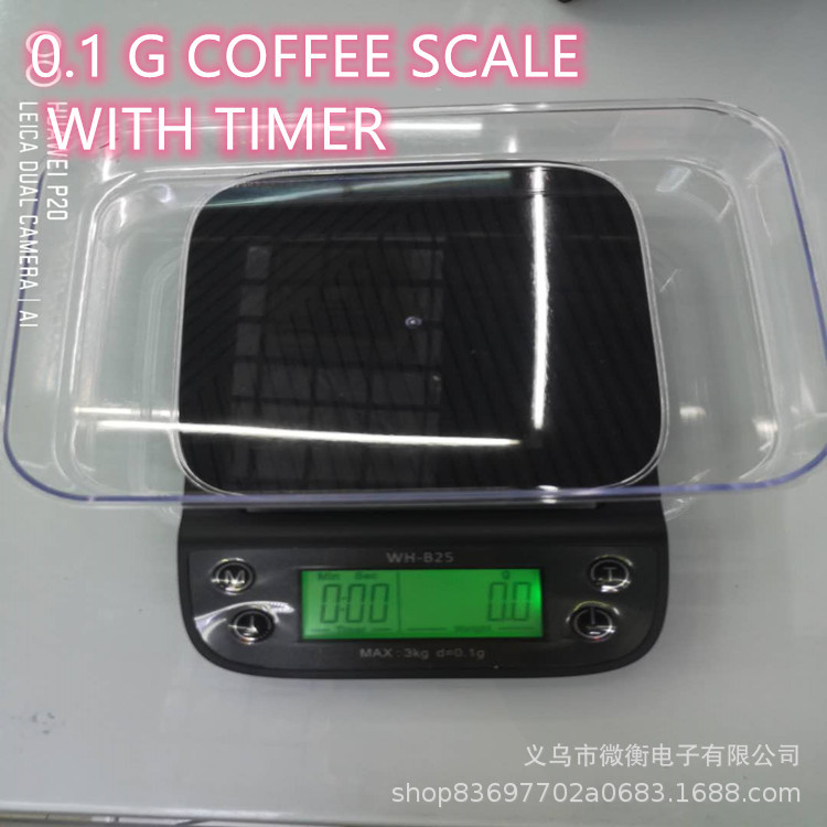 Café doméstico pesado 0.1g gramo horneado bar de alimentos cronometrador de café báscula electrónica exportación comercio exterior