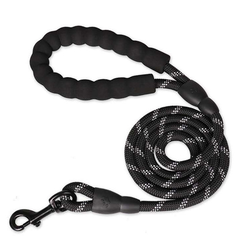 Cross-border pet supplies reflective traction rope nylon round rope explosion-proof foam cotton handle dog walking rope traction belt