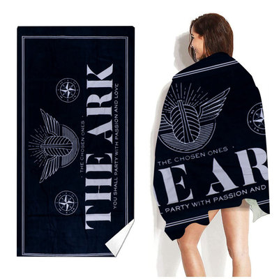 印花浴巾活性沙滩巾定制割绒沙滩巾圆形印花沙滩浴巾厂家定制浴巾|ru