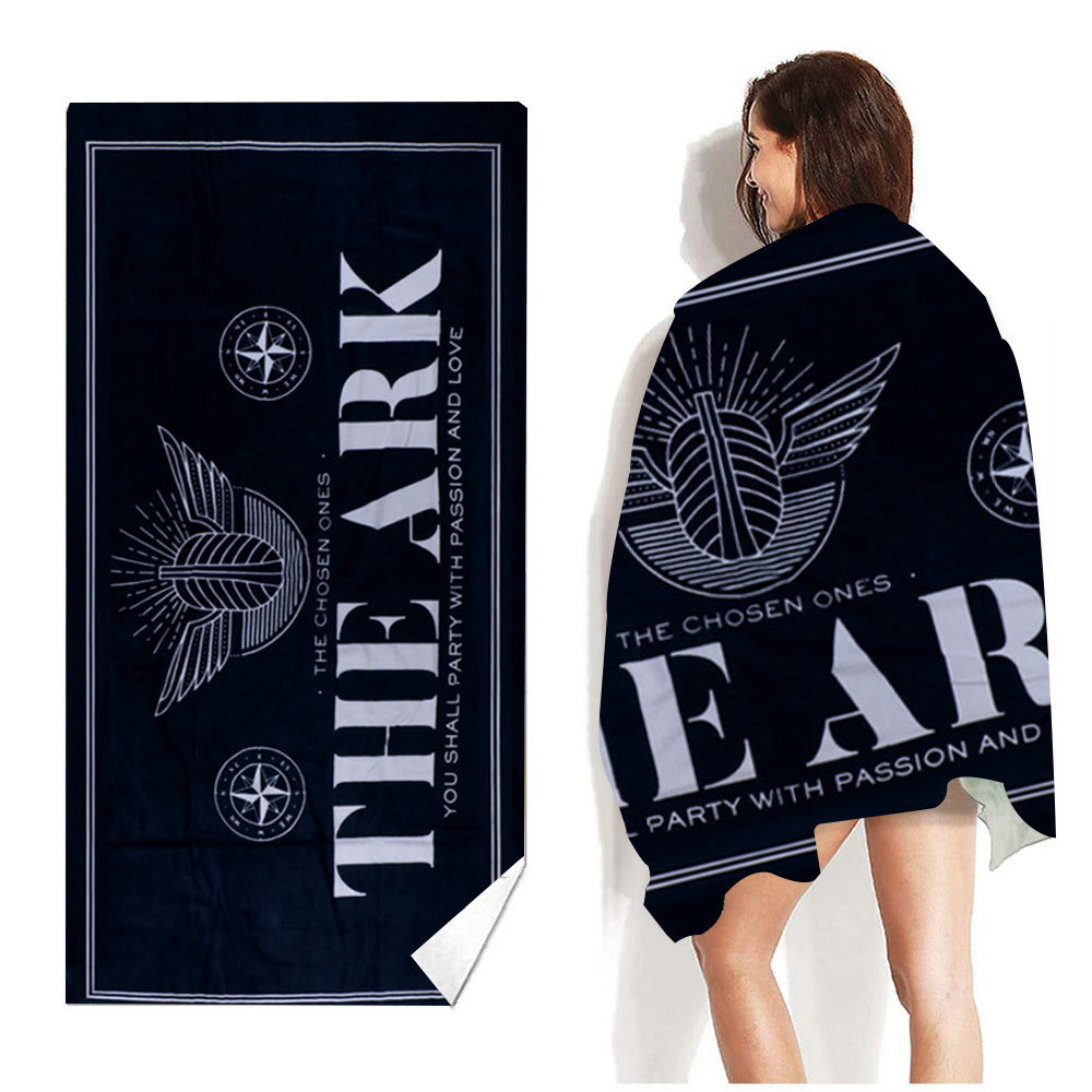 印花浴巾活性沙滩巾定制割绒沙滩巾圆形印花沙滩浴巾厂家定制浴巾|ru