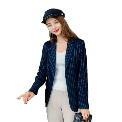 Korean Edition Self cultivation suit Ladies Long sleeve Flax suit coat 2020 new pattern Women's wear Autumn Blazer Boutique