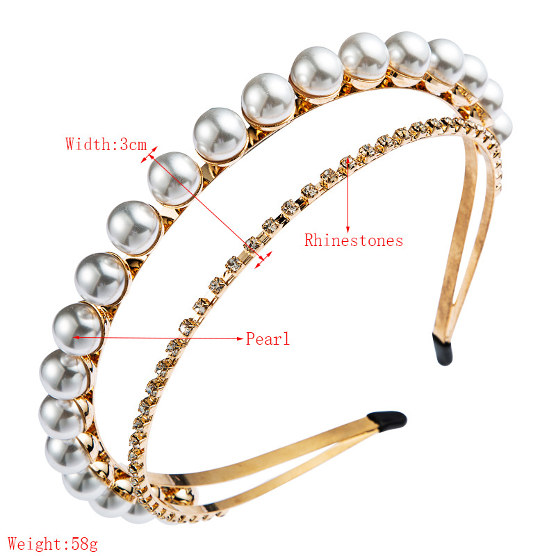 Korean New Multi-layer Rhinestone Headband display picture 1