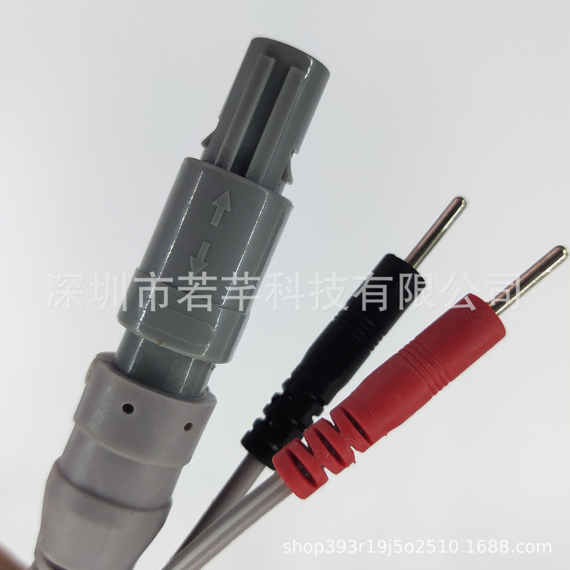 推拉自锁LEMO理疗电极线电子一拖二理疗插针线插头