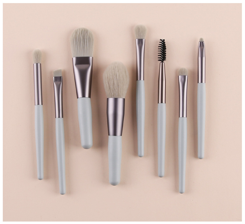 8 Mini Wooden Makeup Brushes display picture 5