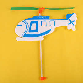 猛虎橡筋动力武装攻击直升机 航模飞机diy科技小制作儿童益智玩具