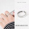 Tide, retro one size small design adjustable ring for beloved, does not fade