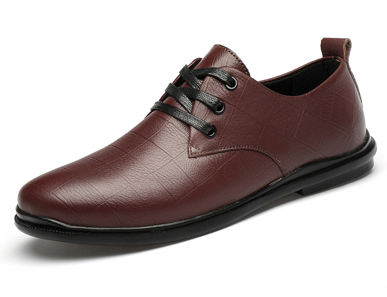 Herren Leder Freizeitschuhe Mit Prägung Arbeitsschuhe Aus Leder_voghion.com
