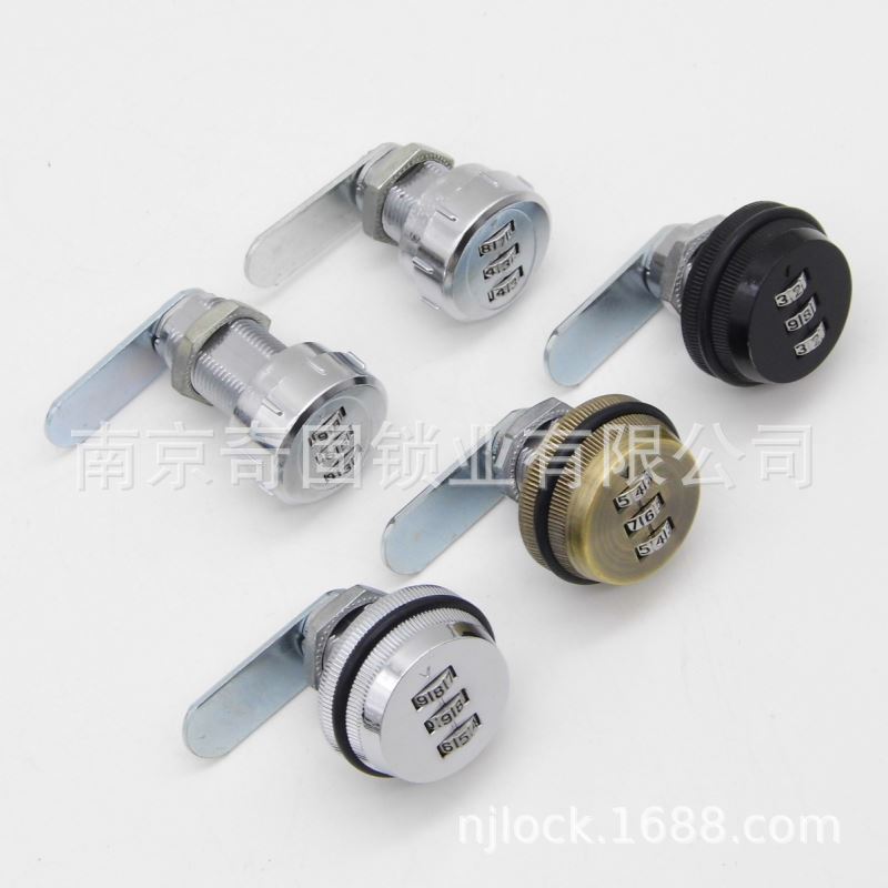 三位密码转舌锁 文件柜更衣柜锁 拔轮密码锁 储物信报箱锁|ru